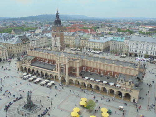 Vue sur le Rynek de Cracovie