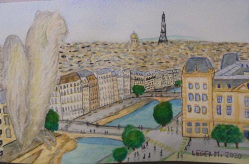 View on Paris from Notre-Dame