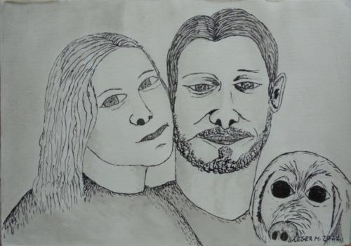 Portrait of my friends: Inga, Florian and Mila