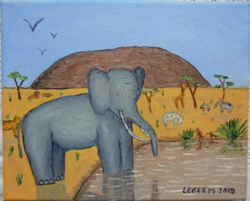 Elefant in the savanah